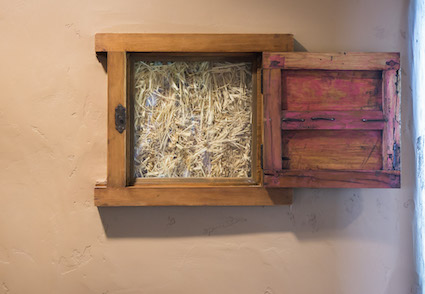 Straw bale house truth window
