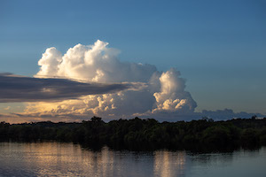 Building storm on the Rio Negro