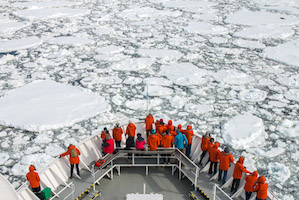 National Geographic Explorer heading into the Lemaire Channel