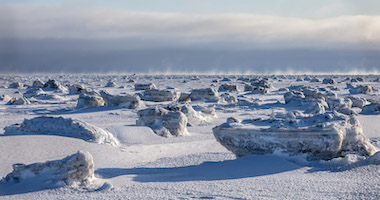 Frozen Hudson Bay
